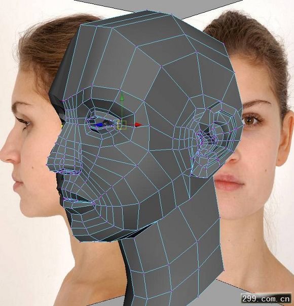 3D教程MAX MAYA女孩头部建模过程.jpg