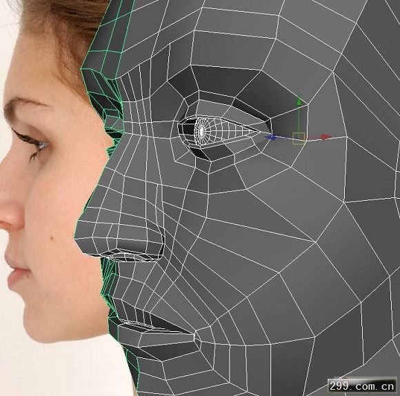 3D教程MAX MAYA女孩头部建模过程.jpg