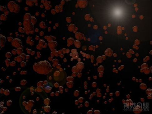Lightwave制作陨石群教程