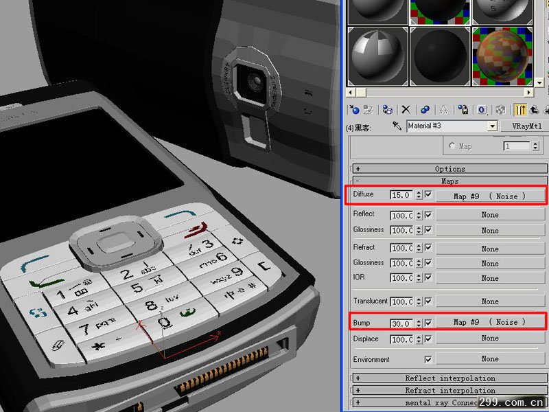 3Dmax材质教程制作nokia手机材质.jpg