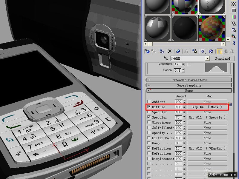 3Dmax材质教程制作nokia手机材质.jpg