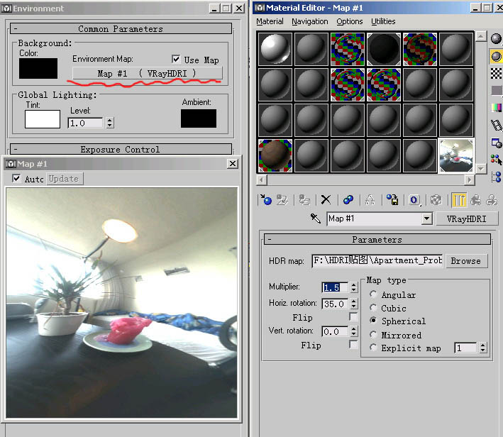 运用HDRI贴图制作3DSMAX金属材质 飞特网 3DSMAX材质教程