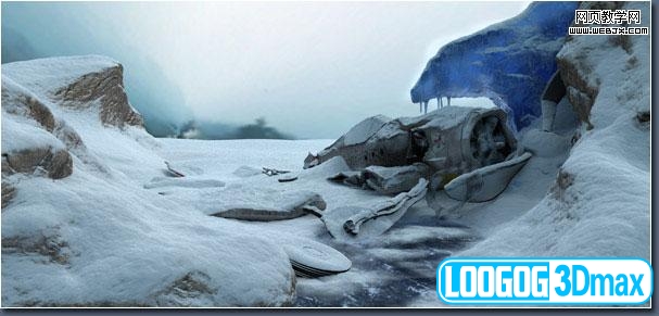 3dsMax实例教程:冰块和积雪摧毁场景_网页教学网