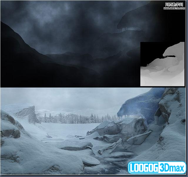 3dsMax实例教程:冰块和积雪摧毁场景_网页教学网