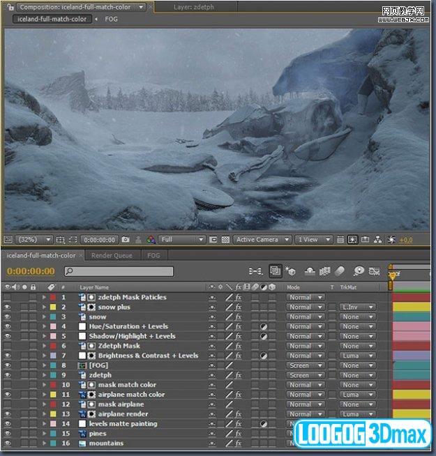3dsMax实例教程:冰块和积雪摧毁场景_网页教学网