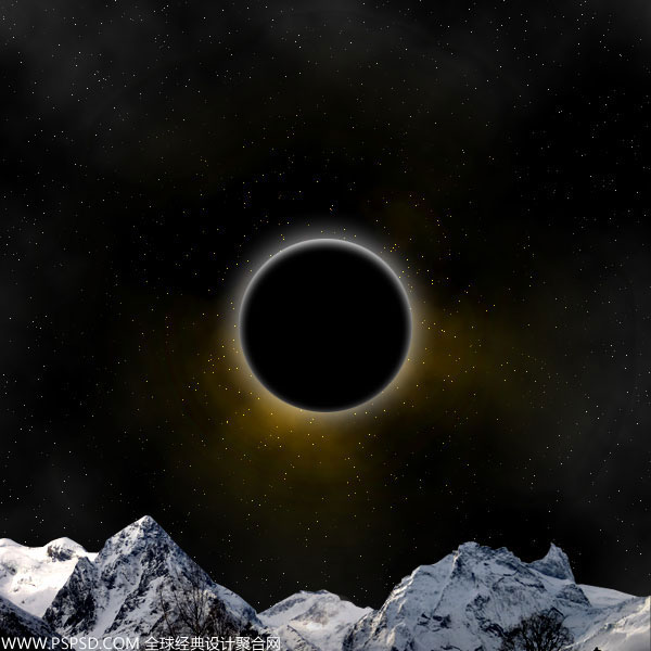 Photoshop合成教程：制作星空下的城镇夜景,PS教程,思缘教程网