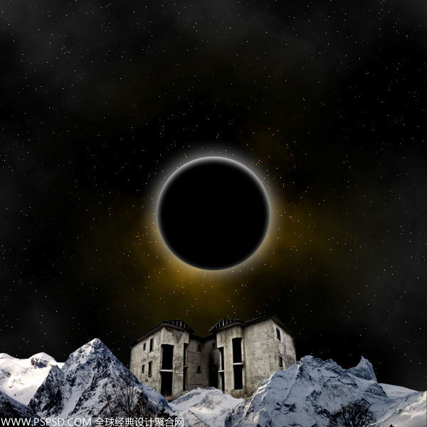 Photoshop合成教程：制作星空下的城镇夜景,PS教程,思缘教程网