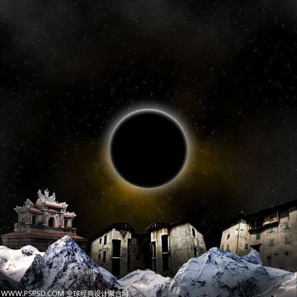 Photoshop合成教程:制作星空下的城镇夜景,PS教程,思缘教程网