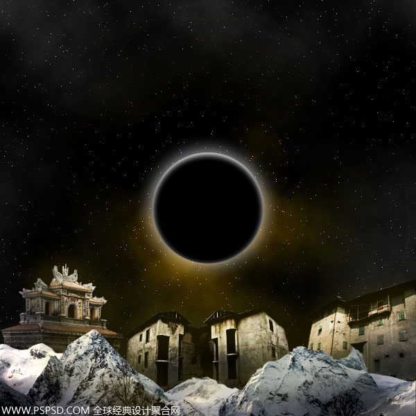 Photoshop合成教程：制作星空下的城镇夜景,PS教程,思缘教程网