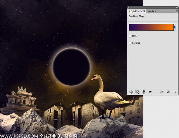 Photoshop合成教程:制作星空下的城镇夜景,PS教程,思缘教程网