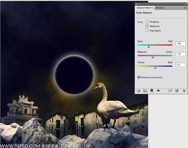 Photoshop合成教程:制作星空下的城镇夜景,PS教程,思缘教程网