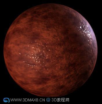 潮湿材质制作教程_3dMax3.cn