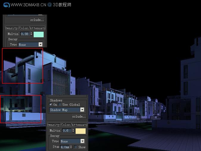 VRay建筑渲染夜景教程_3dMax8.Cn
