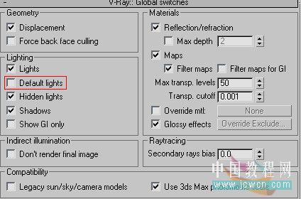 3ds MAX渲染实例教程：max 2009 & VRay 效果图制作_中国教程网