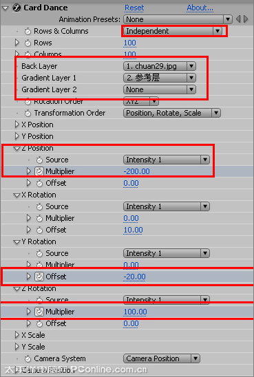 After Effects教程：卡片的发散汇集效果的制作_中国教程网