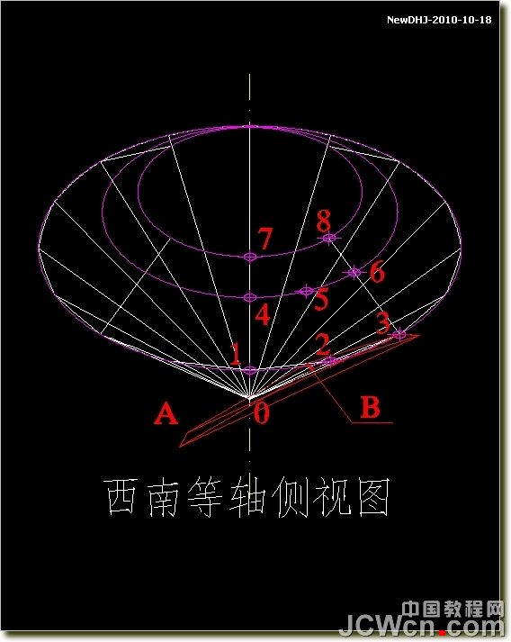 AutoCAD三维建模教程：八心八箭钻石的绘制_中国教程网
