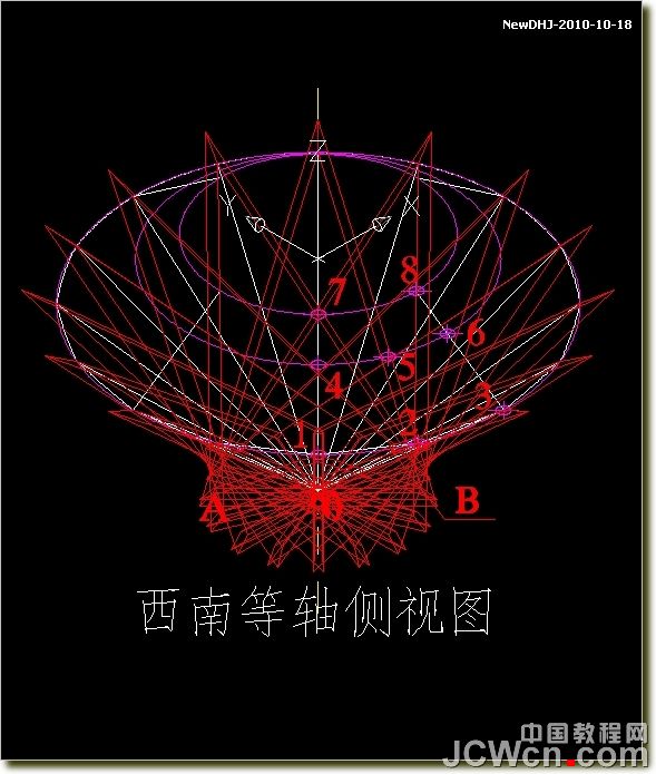 AutoCAD三维建模教程：八心八箭钻石的绘制_中国教程网