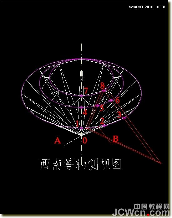 AutoCAD三维建模教程：八心八箭钻石的绘制_中国教程网