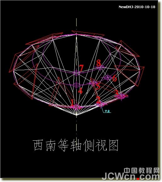 AutoCAD三维建模教程：八心八箭钻石的绘制_中国教程网