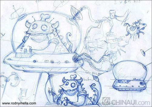 Illustrator制作外星人打劫奶牛