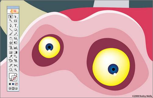 Illustrator制作外星人打劫奶牛(2)