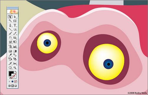 Illustrator制作外星人打劫奶牛(2)