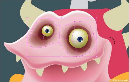 Illustrator制作外星人打劫奶牛(3)
