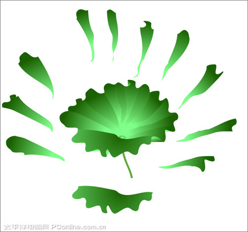 Illustrator CS3绘制矢量荷花插画