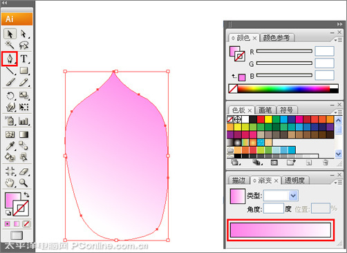 Illustrator CS3绘制矢量荷花插画