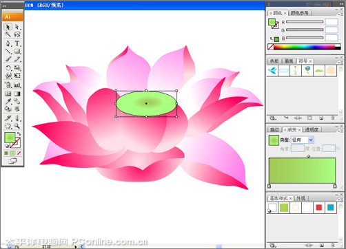 Illustrator CS3绘制矢量荷花插画