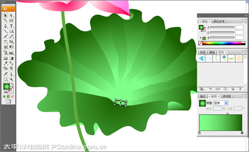 Illustrator CS3绘制矢量荷花插画