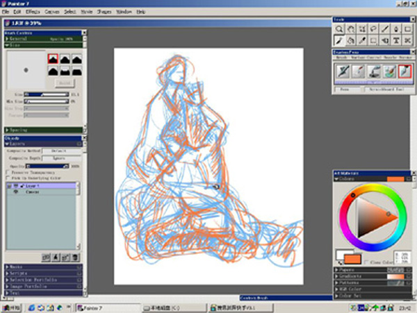 利用Painter Shop Pro绘制国画效果
