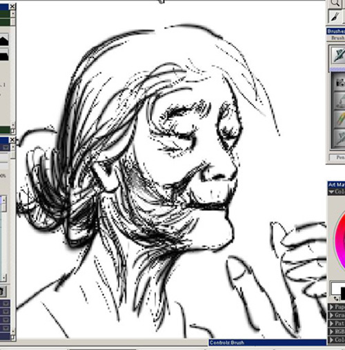 利用Painter Shop Pro绘制国画效果