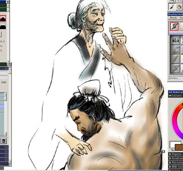 利用Painter Shop Pro绘制国画效果