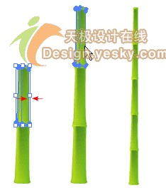 Illustrator矢量绘制实例：清新翠竹（图三）