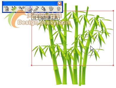 Illustrator矢量绘制实例：清新翠竹（图十）
