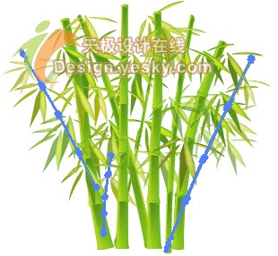 Illustrator矢量绘制实例：清新翠竹（图十六）