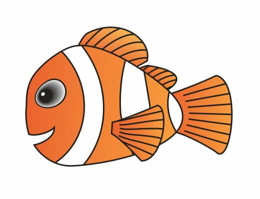Coreldraw手绘教程：绘制海底总动员小鱼Nemo