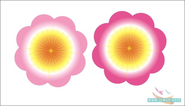 CorelDRAW鼠绘教程：变换工具应用简单画一朵桃花_中国教程网