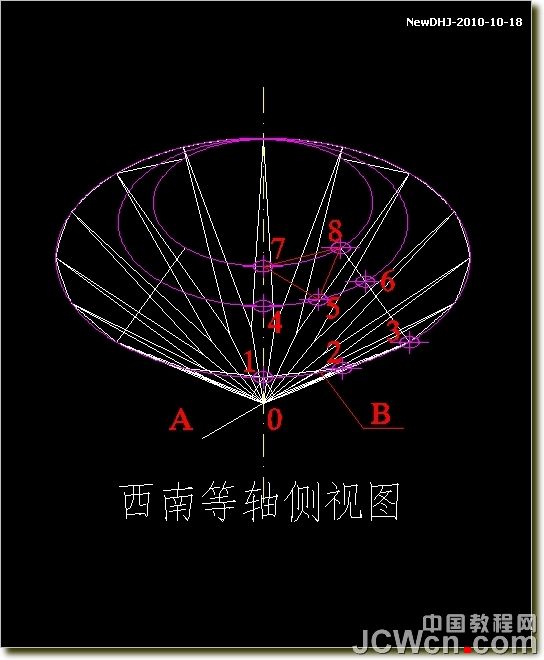 AutoCAD三维建模教程：八心八箭钻石的绘制_中国教程网