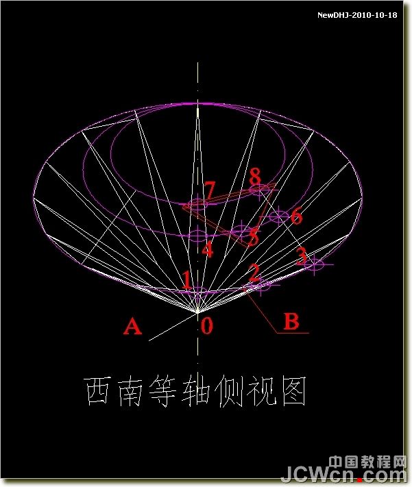 AutoCAD三维建模教程：八心八箭钻石的绘制_中国教程网