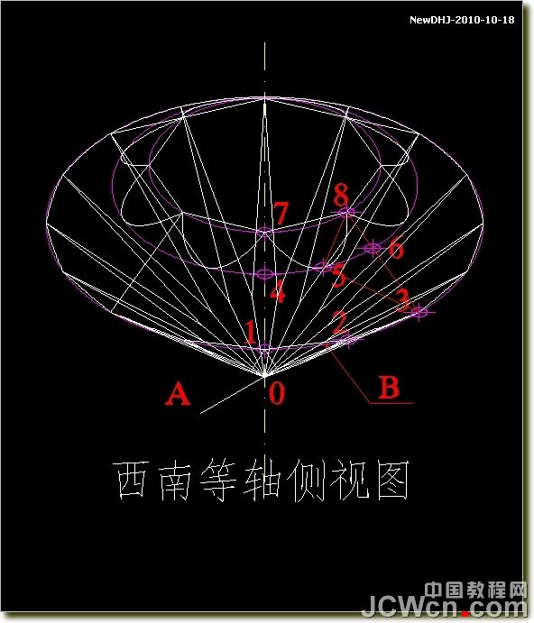 AutoCAD三维建模教程：八心八箭钻石的绘制_中国教程网