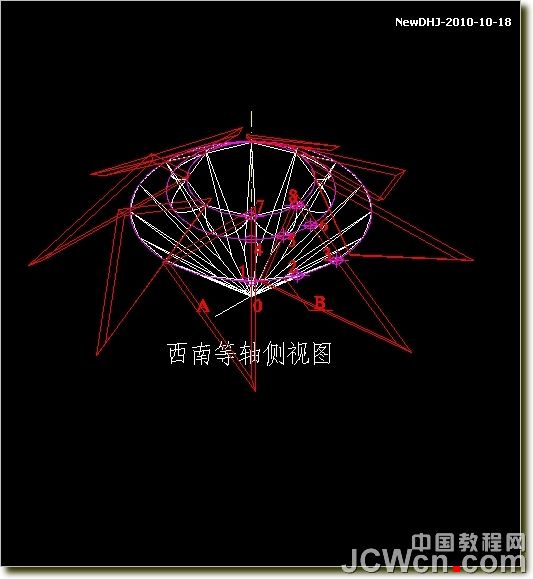 AutoCAD三维建模教程：八心八箭钻石的绘制_中国教程网