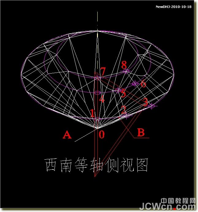AutoCAD三维建模教程：八心八箭钻石的绘制_中国教程网
