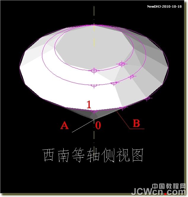 AutoCAD三维建模教程：八心八箭钻石的绘制_中国教程网