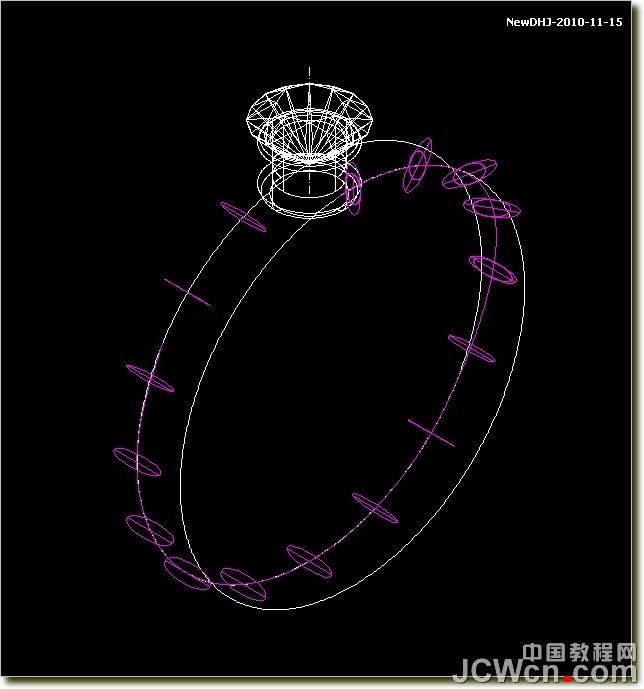 AutoCAD三维建模教程：八心八箭钻石的绘制_中国教程网