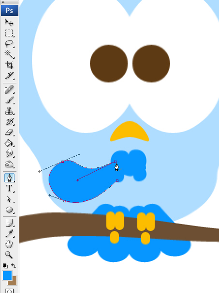 Photoshop鼠绘教程：可爱Twitter鸟图标的创建_中国教程网