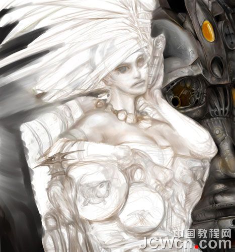 Painter教程：My world插画创作流程记录_中国教程网