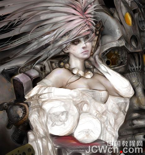 Painter教程：My world插画创作流程记录_中国教程网