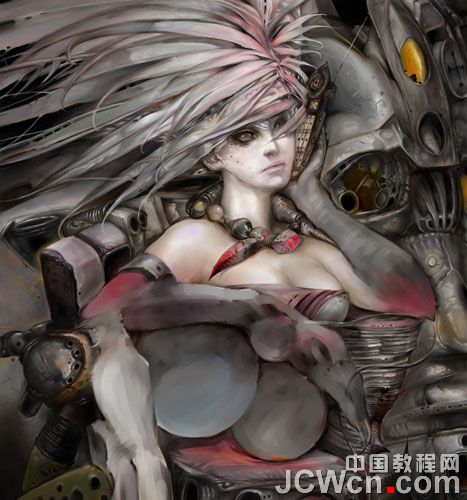 Painter教程：My world插画创作流程记录_中国教程网